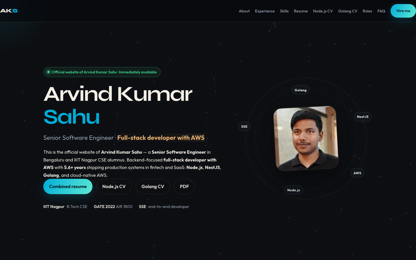 Arvind Kumar Sahu official website thumbnail